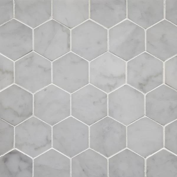 Carrara Hexagon Marble Mosaic