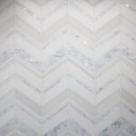 Infinity Chevron White Natural Stone Mosaic
