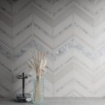 Infinity Chevron White Natural Stone Mosaic