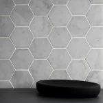 Carrara Hexagon Marble Mosaic