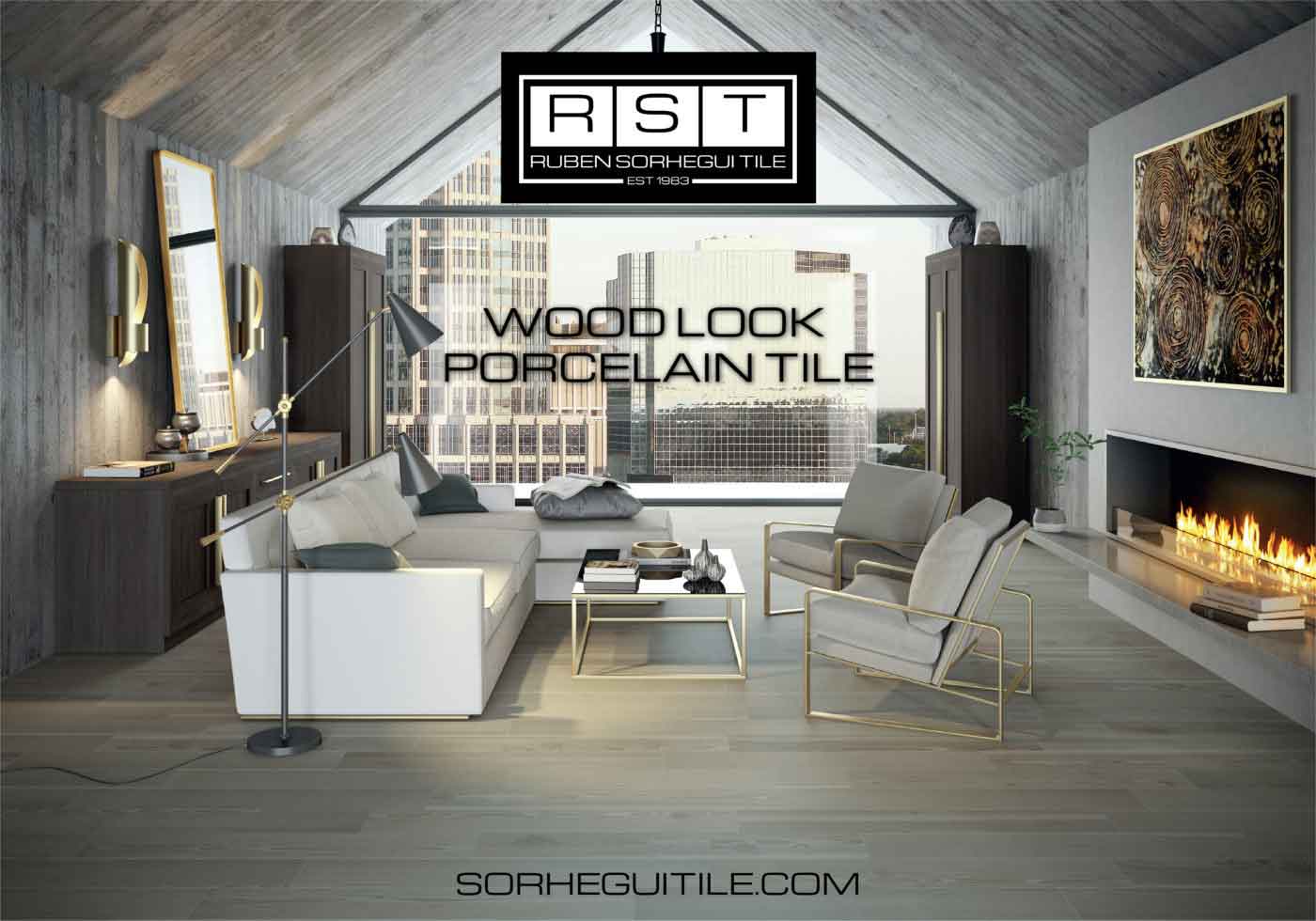 City home with wood porcelain tile from Ruben Sorhegui Tile Distributors | Southwest Florida Stone, Tile and Marble Distributor