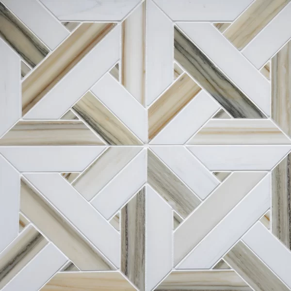Crossroad in Zebra Marble Mosaic