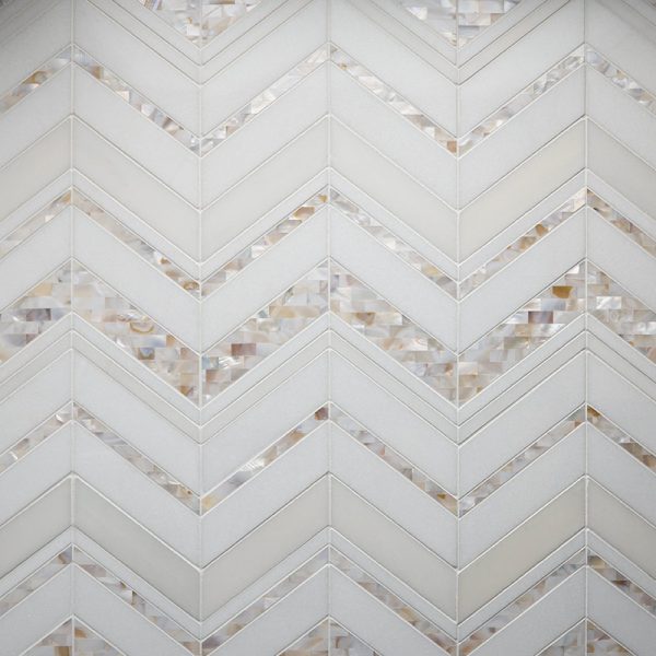Infinity Chevron Natural Stone Mosaic