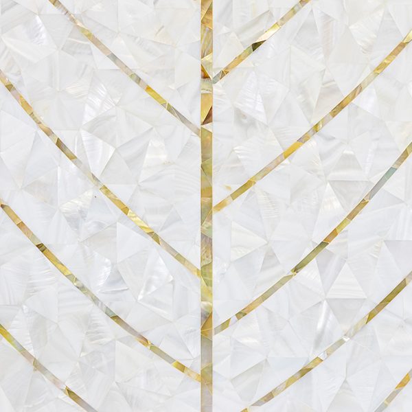 Natures Herringbone Mother of Pearl Mosaic