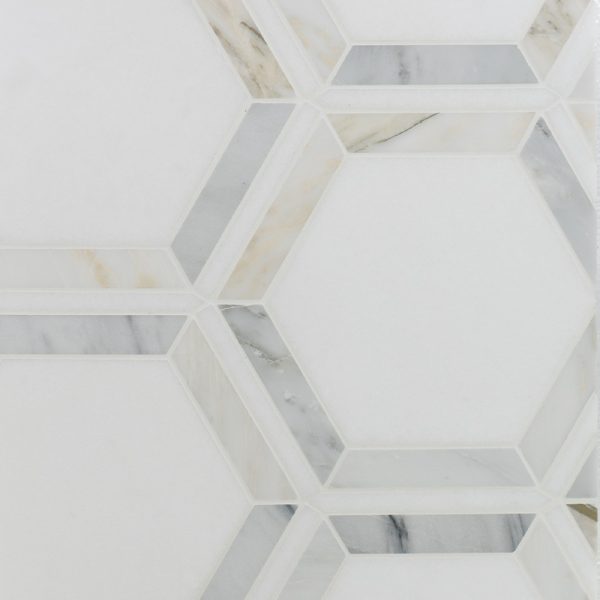 Sunrise Hex Bluette Natural Stone Mosaic