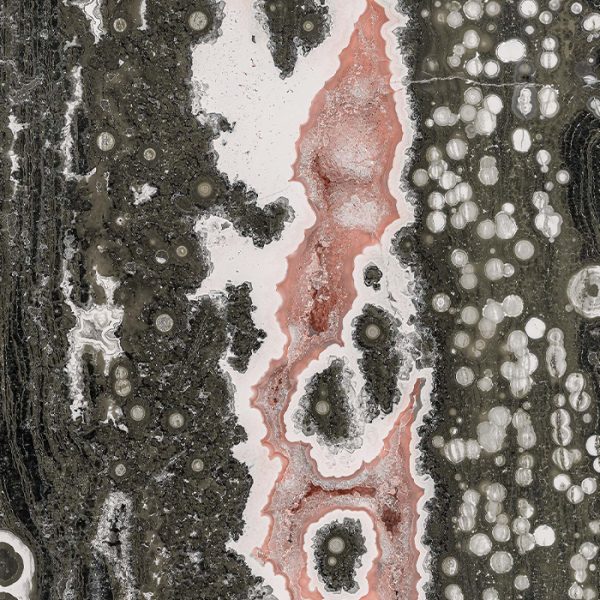 Gem Glass Unakite Slab from Sicis Electric Marble Collection available at Ruben Sorhegui Tile Distributors Southwest Florida's largest tile, stone and mosaics distributor